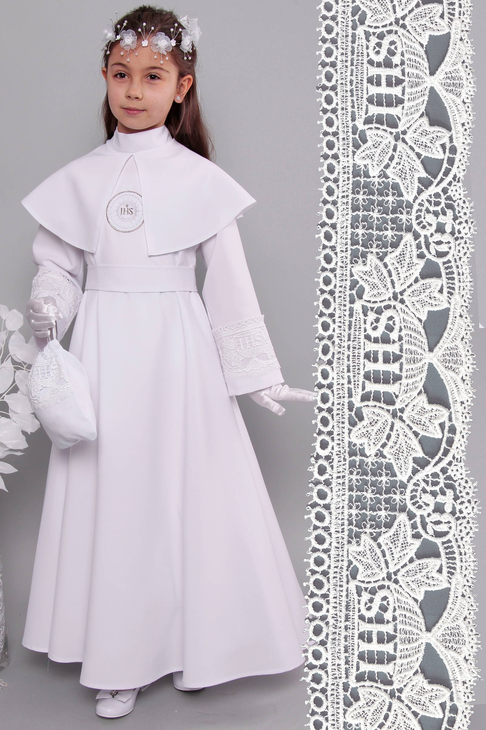 Aube de communion avec guipure 12/UK-RS - obraz 1