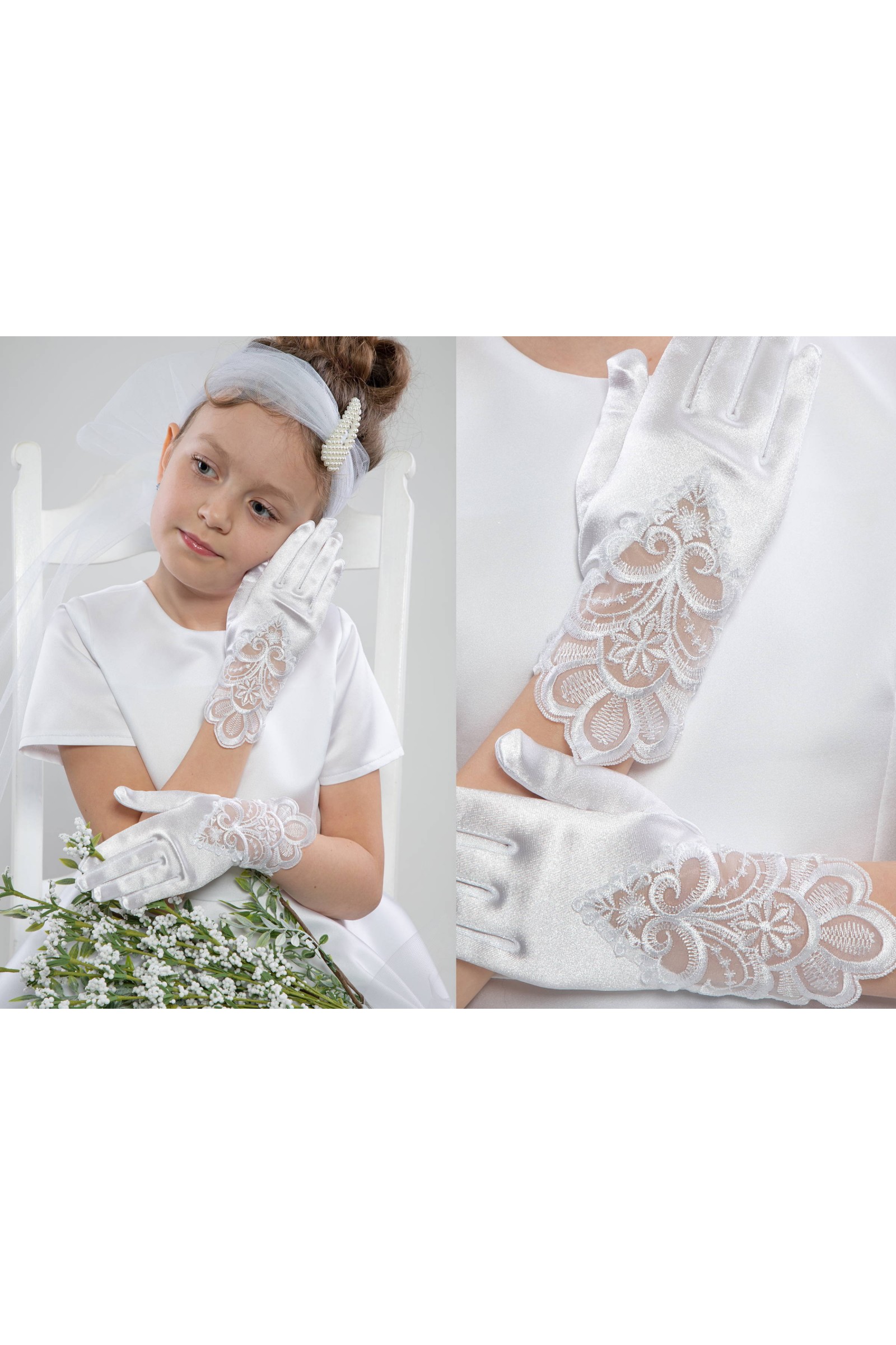 Communion Gloves Classic UK-Nr6a Communion Gloves Classic UK-Nr6a - obraz 1