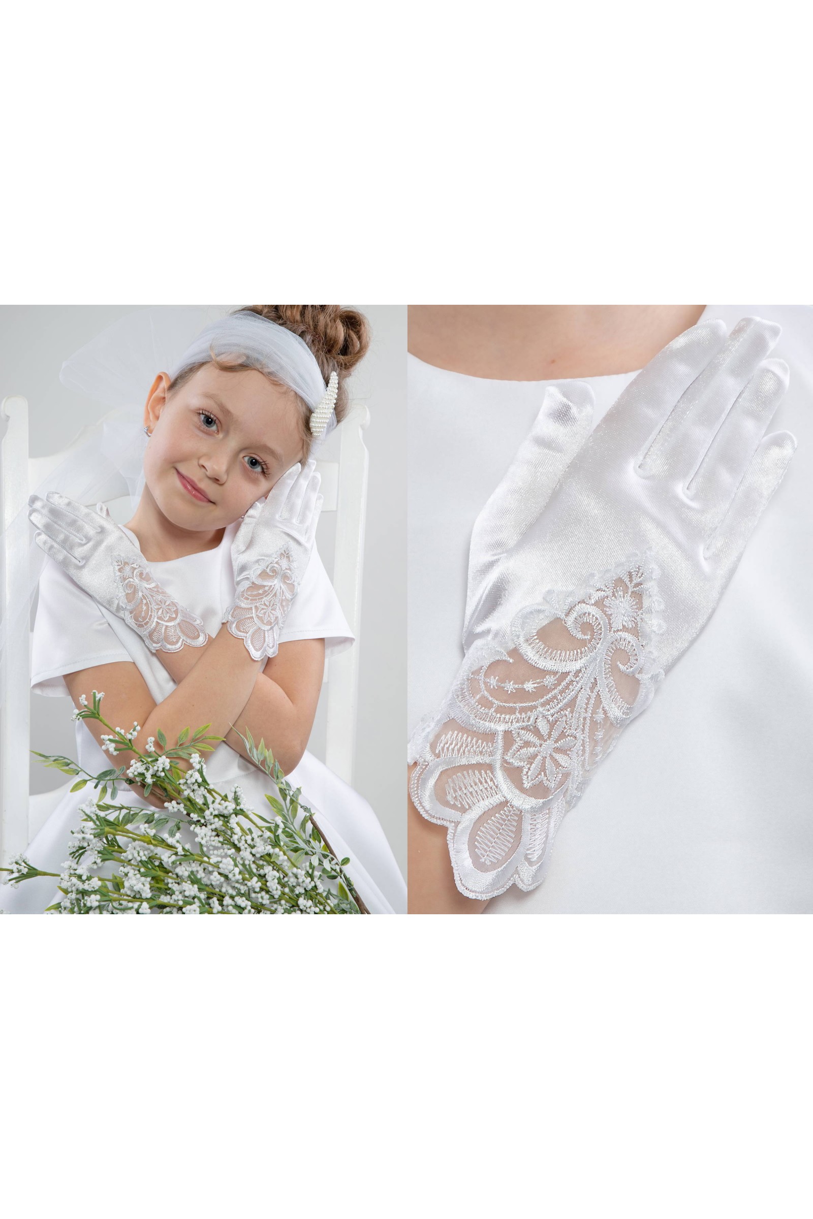 Communion Gloves Classic UK-Nr6a Communion Gloves Classic UK-Nr6a - obraz 2