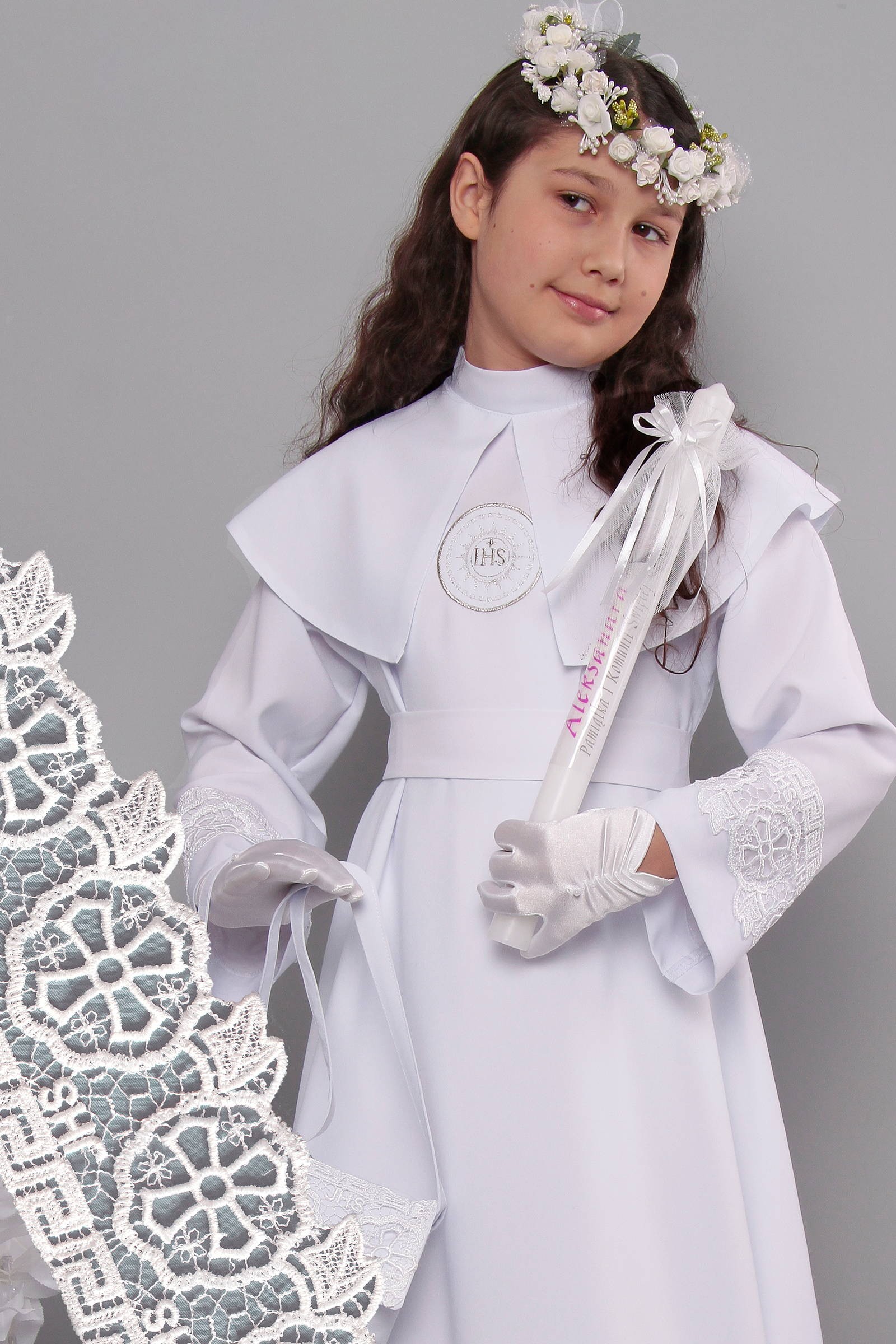 Aube de Communion avec guipure 13/UK-RS - obraz 0