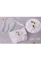 Satin communion bag with belt bouquet - obraz 3