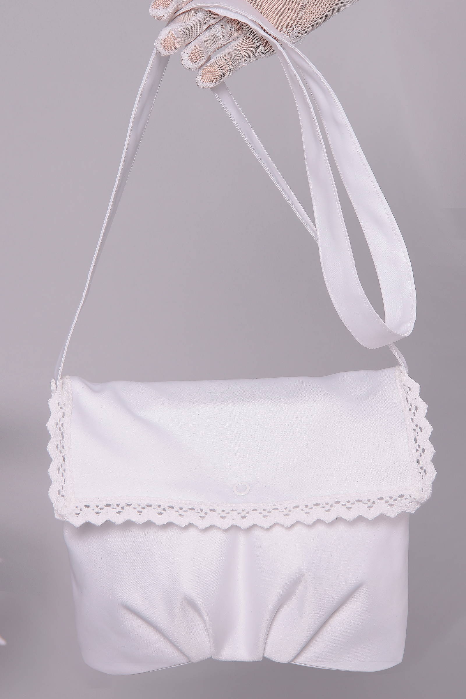 Pochette de communion avec ceinture en satin UK-Tps9 Pochette de communion avec ceinture en satin UK-Tps9 - obraz 0