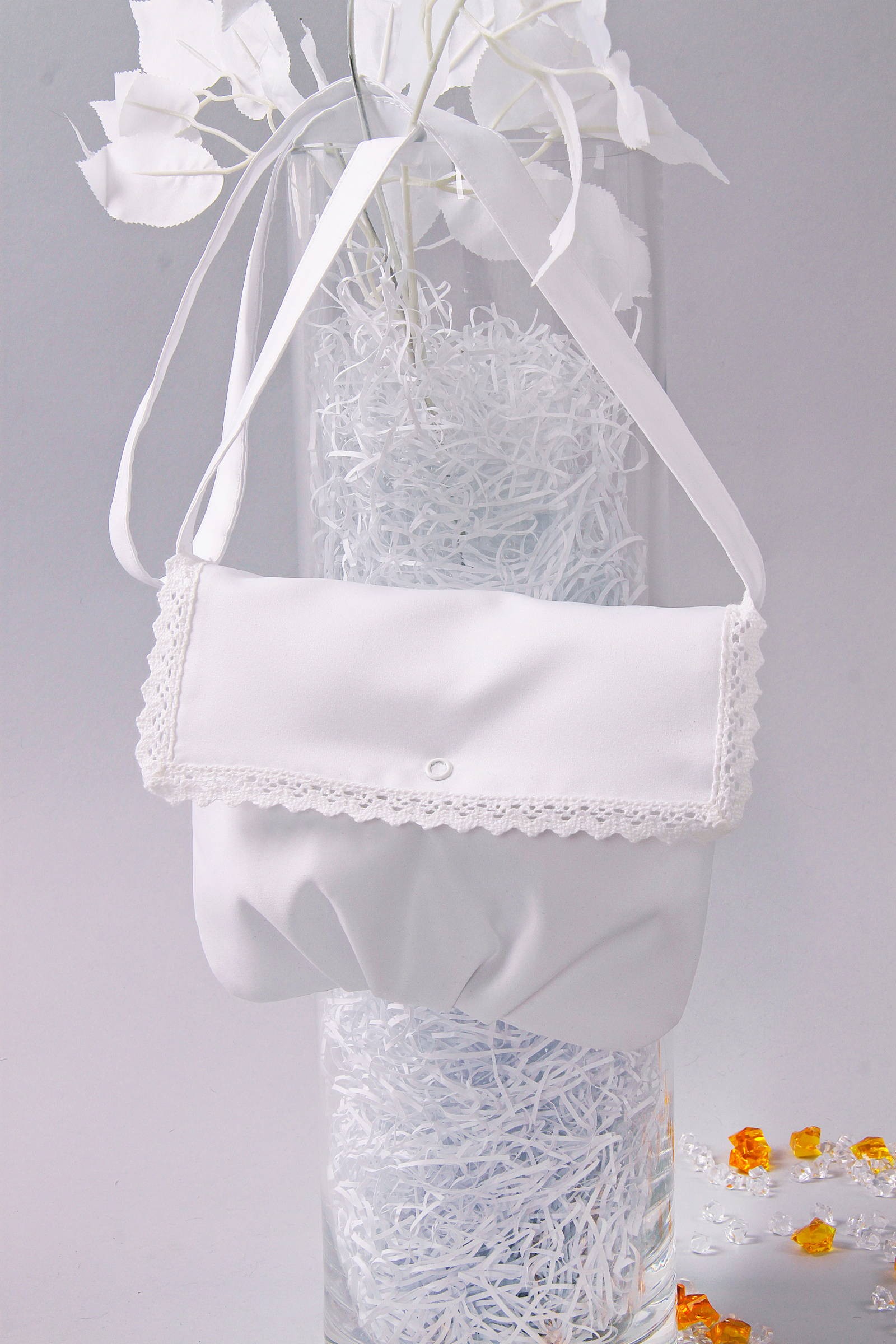 Pochette de communion avec ceinture en satin UK-Tps9 Pochette de communion avec ceinture en satin UK-Tps9 - obraz 1