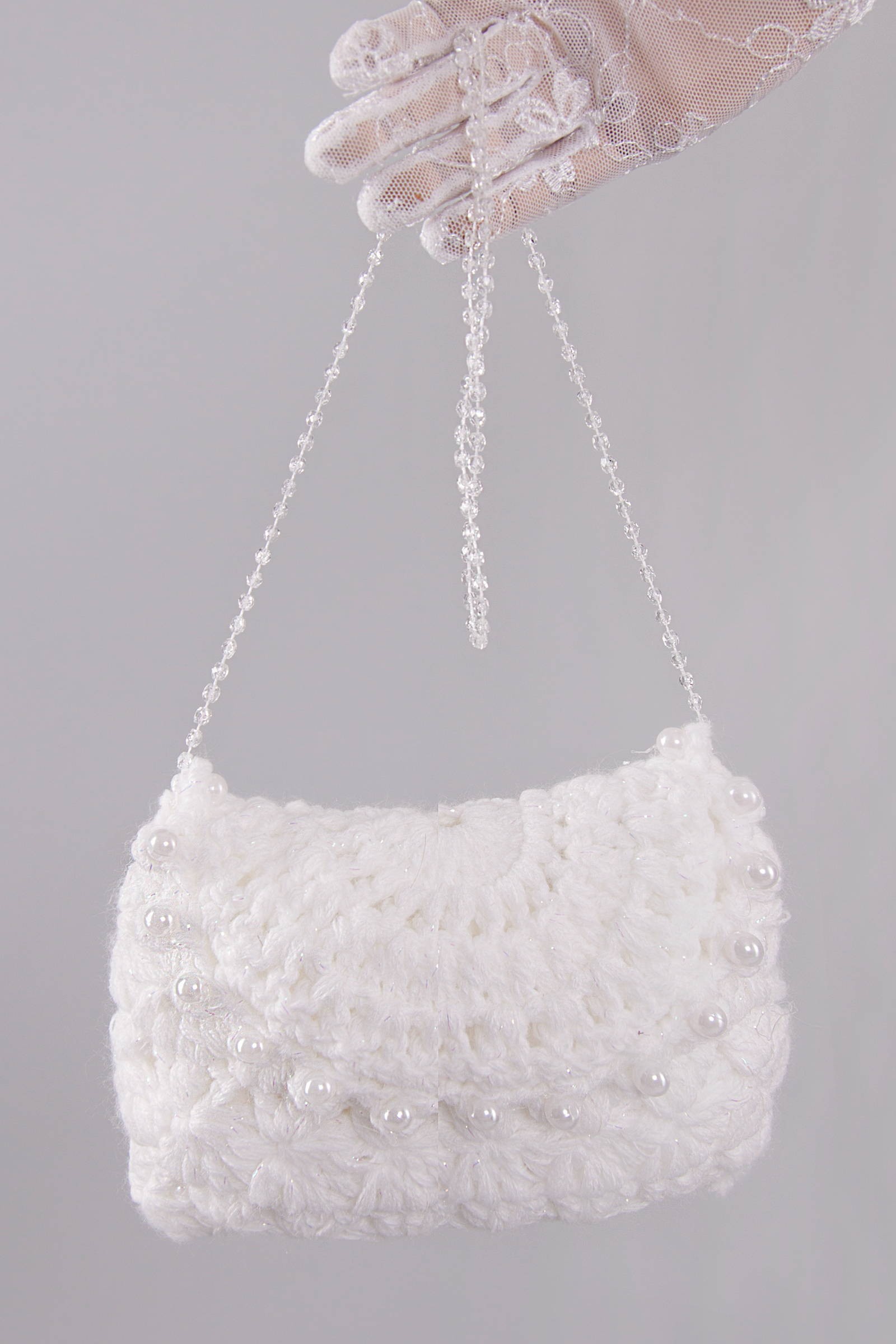 Pochette de communion en fil crocheté UK-Tdp1 Pochette de communion en fil crocheté UK-Tdp1 - obraz 1
