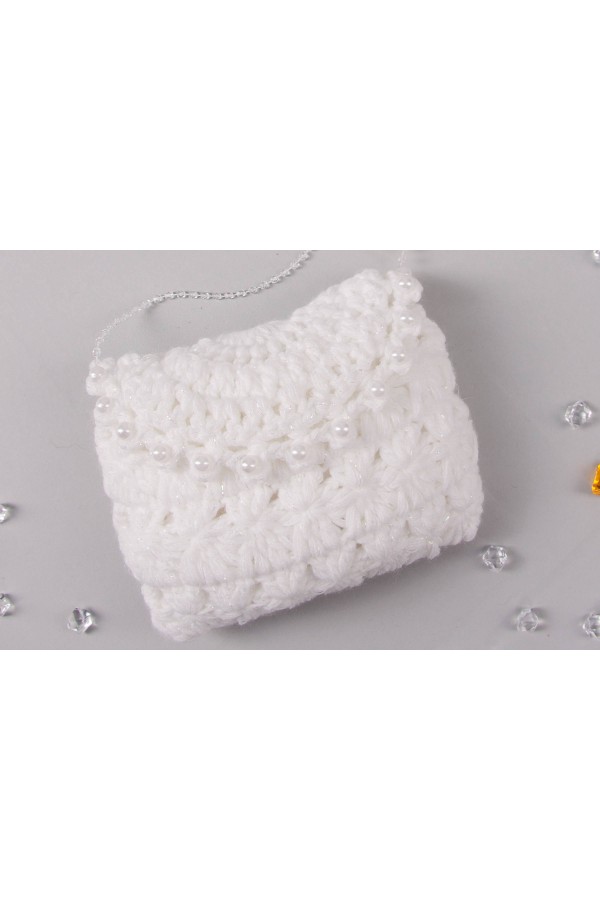 Pochette de communion en fil crocheté UK-Tdp1 Pochette de communion en fil crocheté UK-Tdp1 - obraz 3