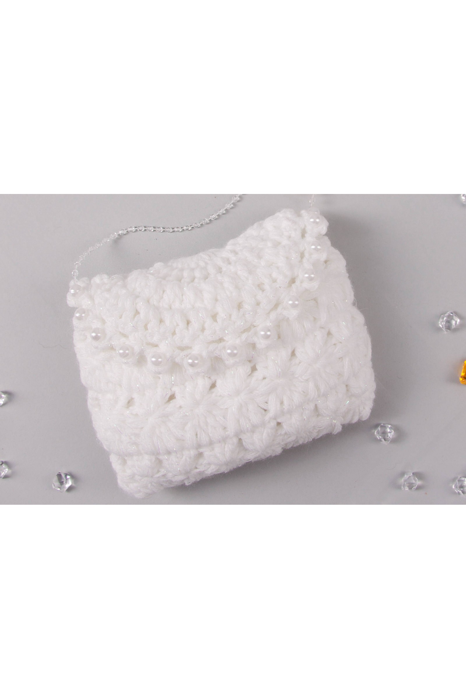 Pochette de communion en fil crocheté UK-Tdp1 Pochette de communion en fil crocheté UK-Tdp1 - obraz 3