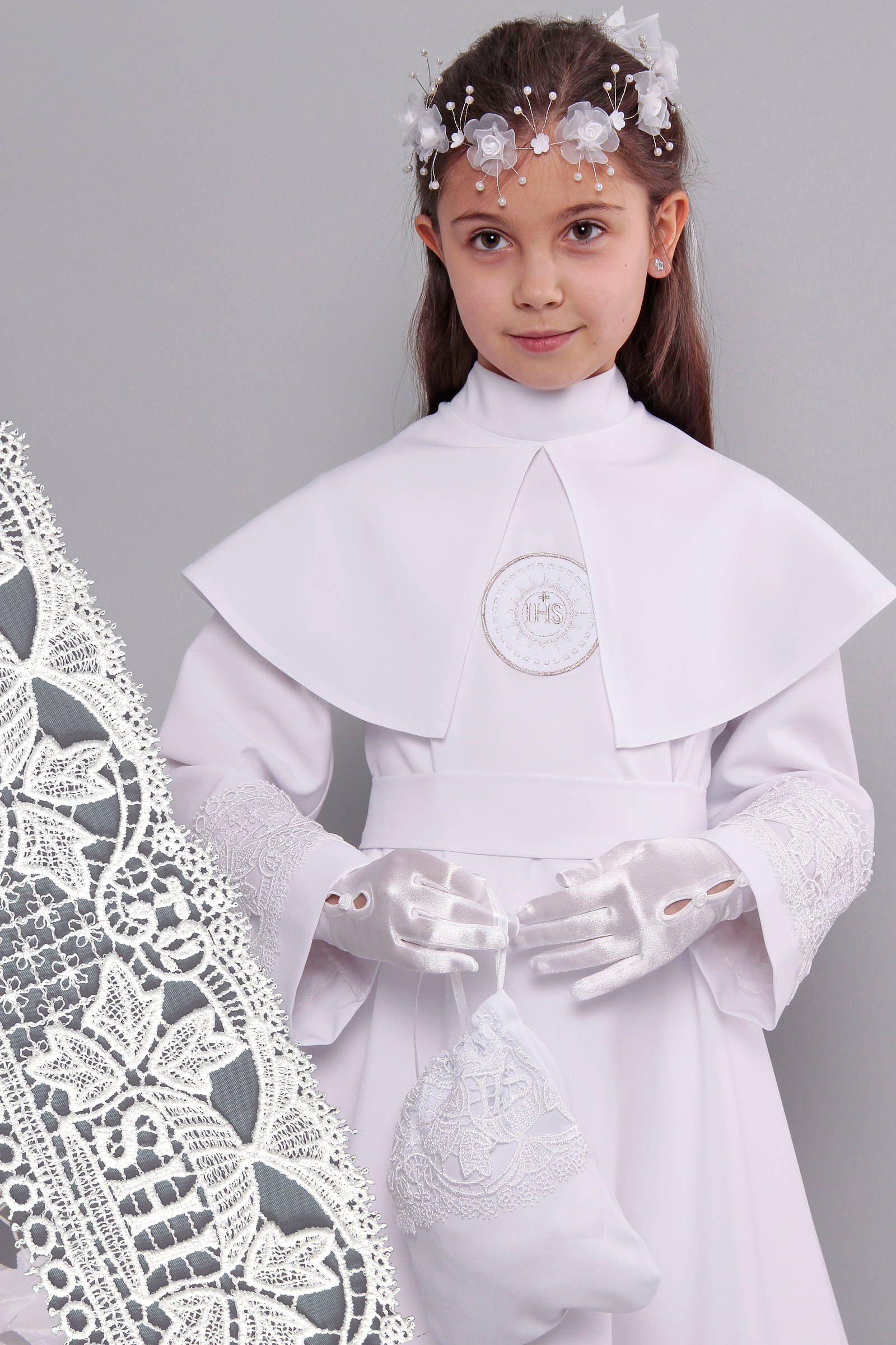 Aube de communion avec guipure 12/UK-RS - obraz 0