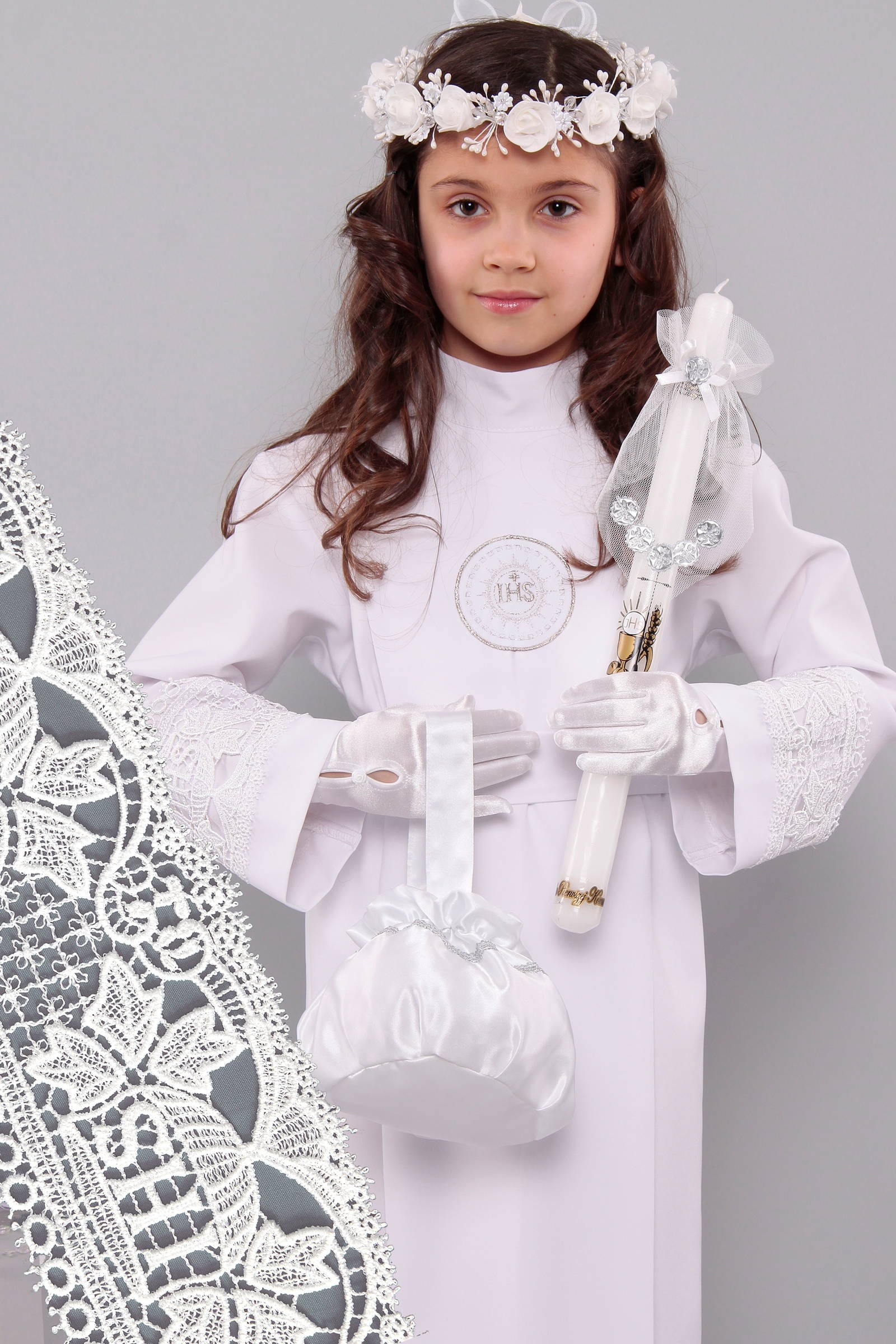 Aube de communion avec guipure 11a/UK-K - obraz 0