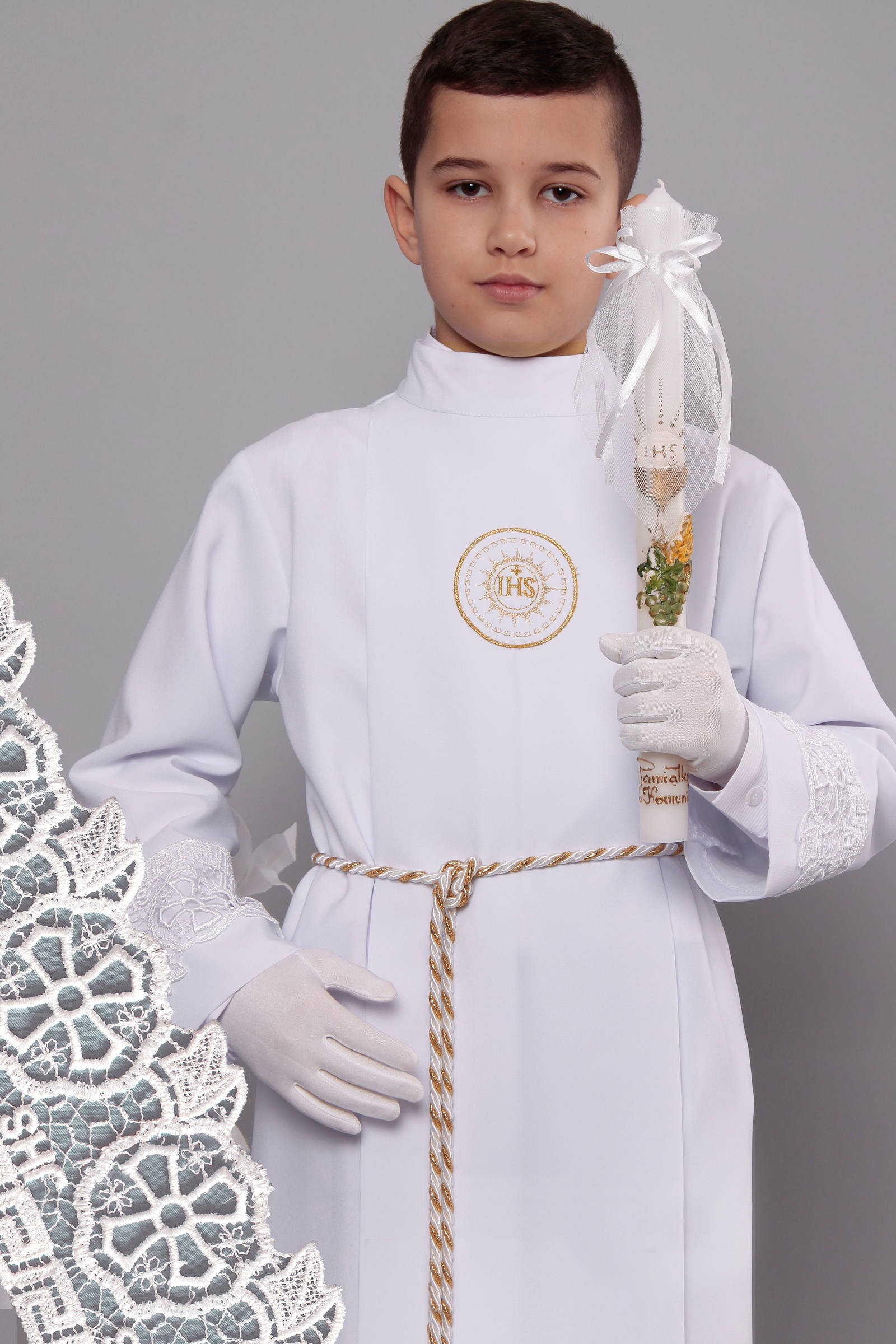 Aube de communion avec guipure 12/UK-K - obraz 0