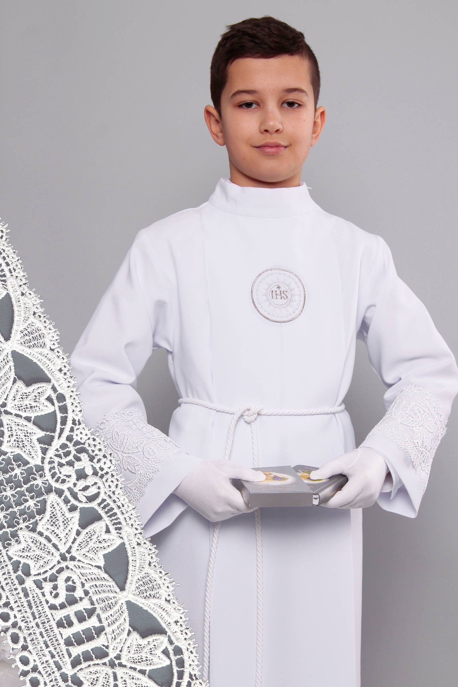 Aube de communion avec guipure 11/UK-K - obraz 0