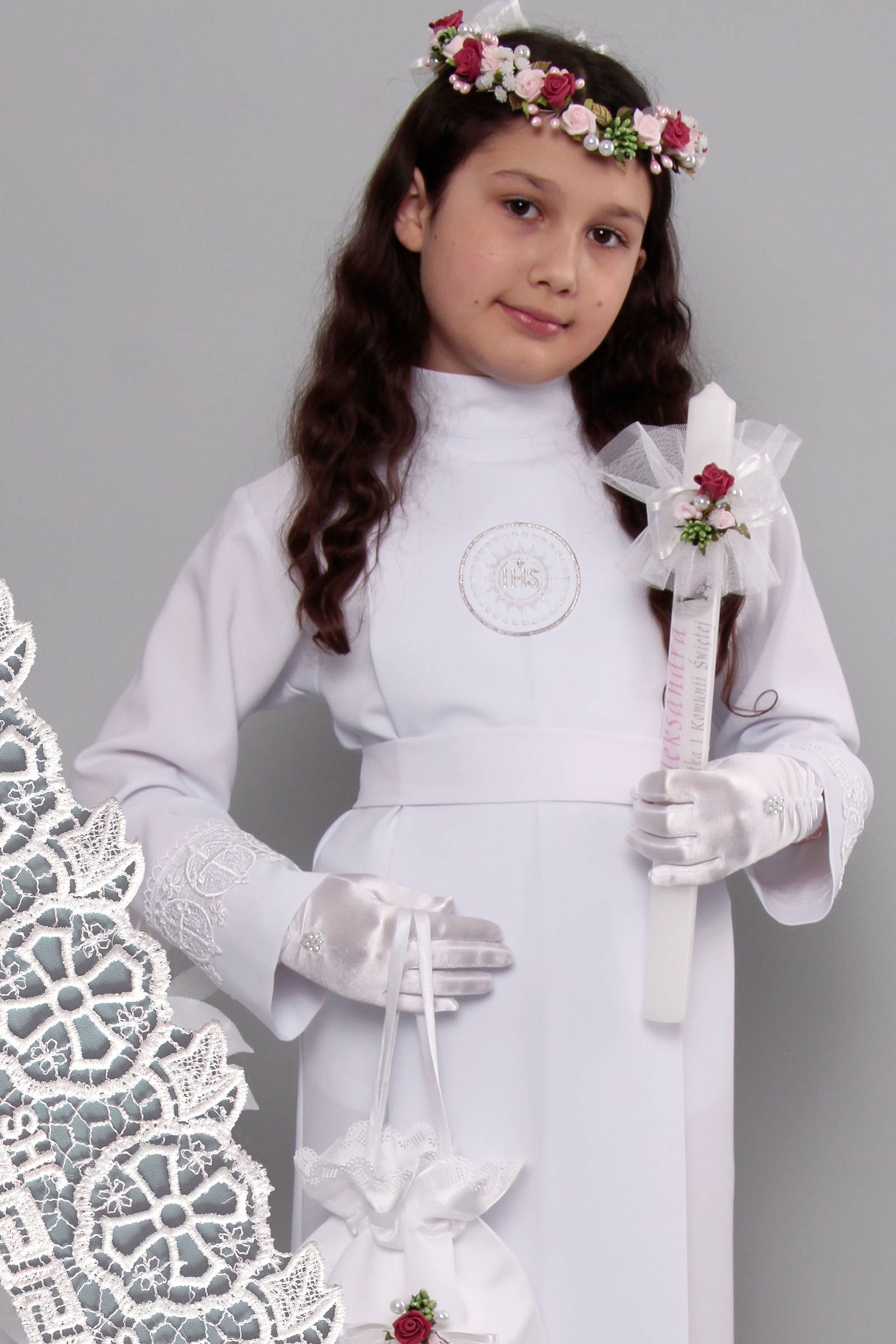 Aube de communion avec guipure 13a/UK-K - obraz 0