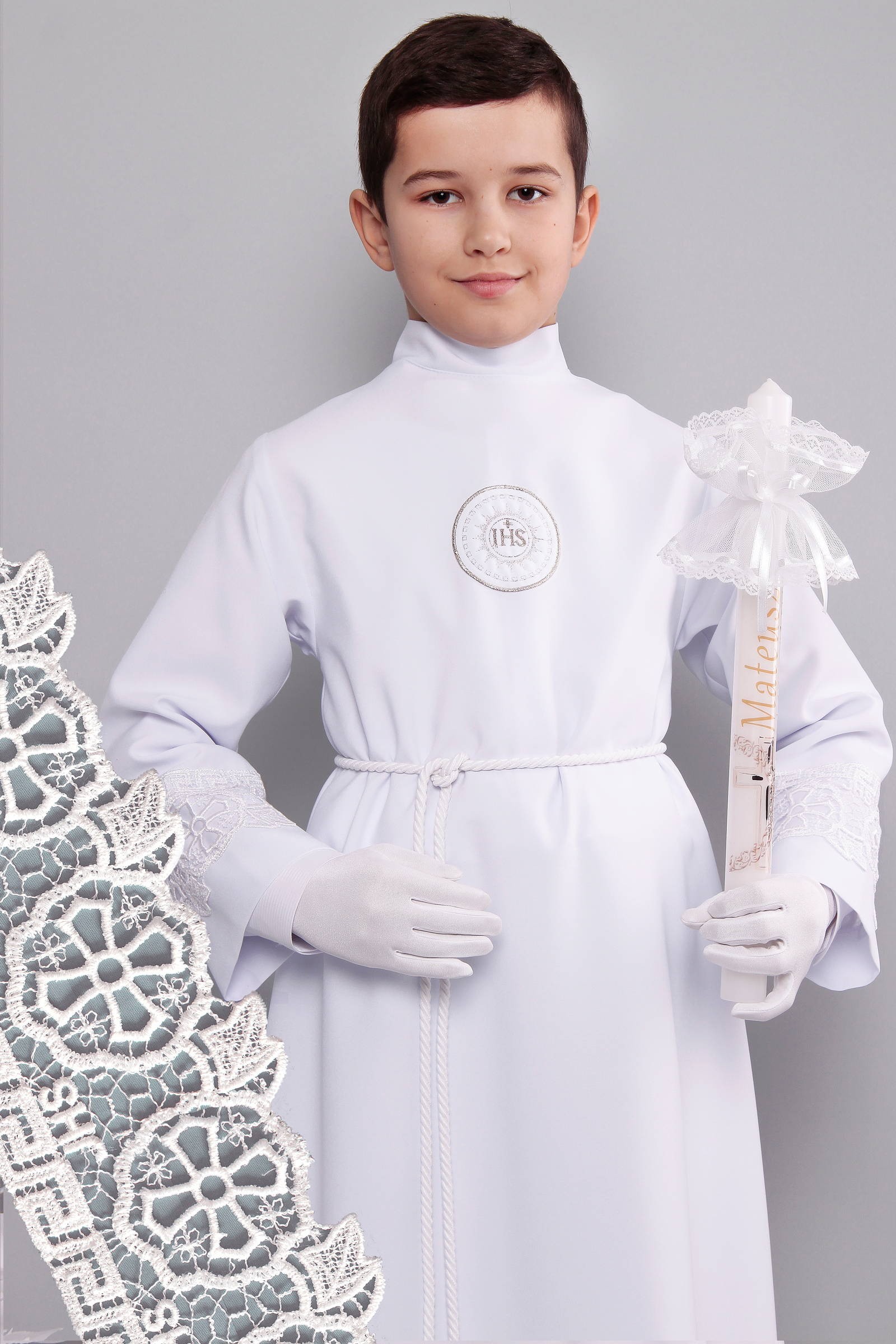 Aube de communion avec guipure 14/UK-R1 - obraz 0