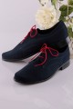 Chaussures de communion UK-013 - nubuck bleu marine - obraz 1