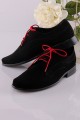 Chaussures de communion UK-014 - nubuck noir - obraz 0