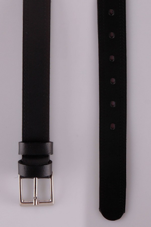 Ceinture de pantalon de communion - cuir noir - obraz 3
