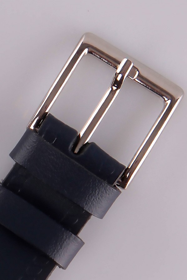 Ceinture pour pantalon de communion - cuir bleu marine Ceinture pour pantalon de communion - cuir bleu marine - obraz 2