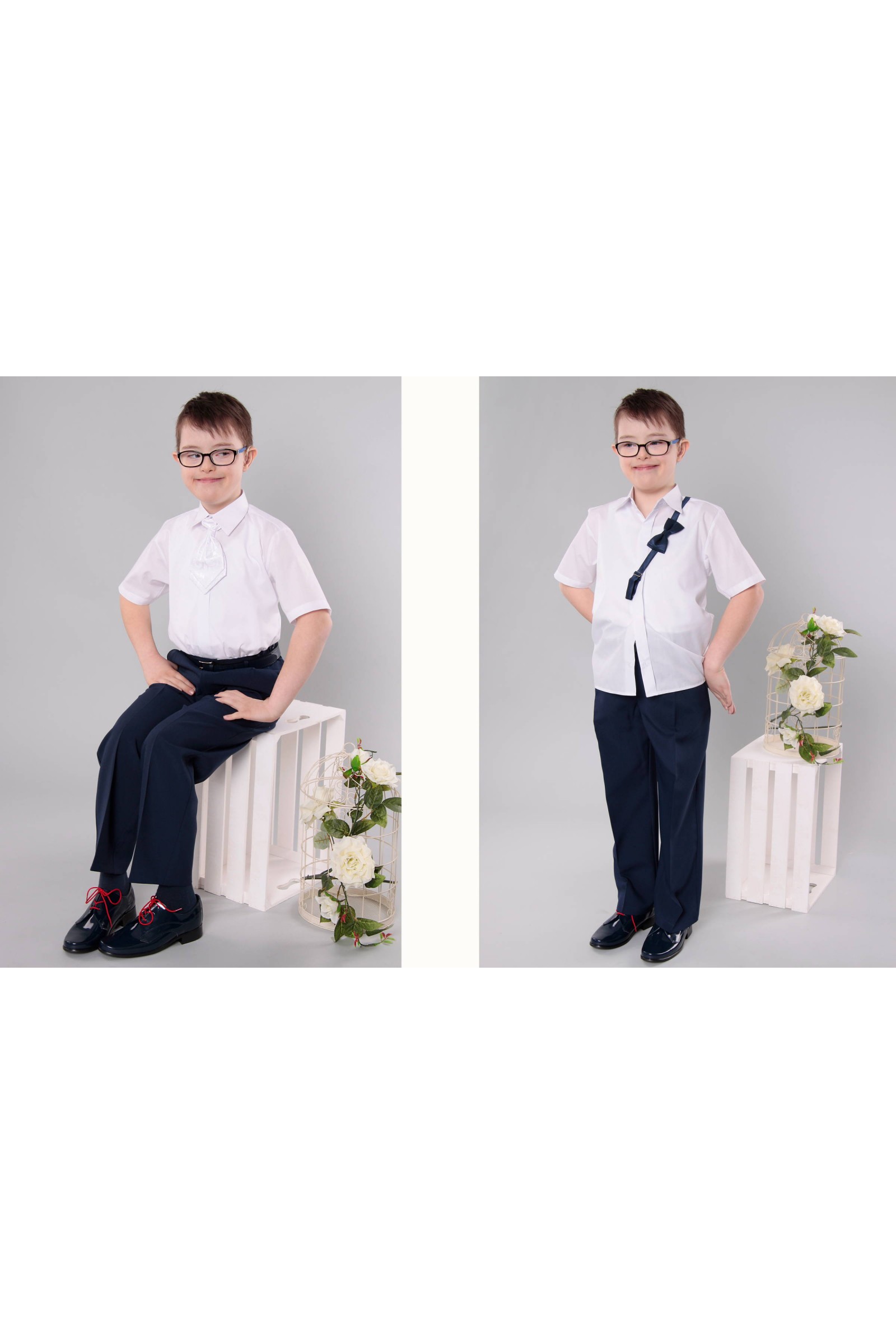 Chemise de communion UK-1Ks/manche courte - obraz 1