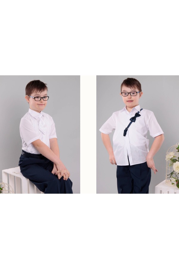 Chemise de communion UK-1Ks/manche courte - obraz 3