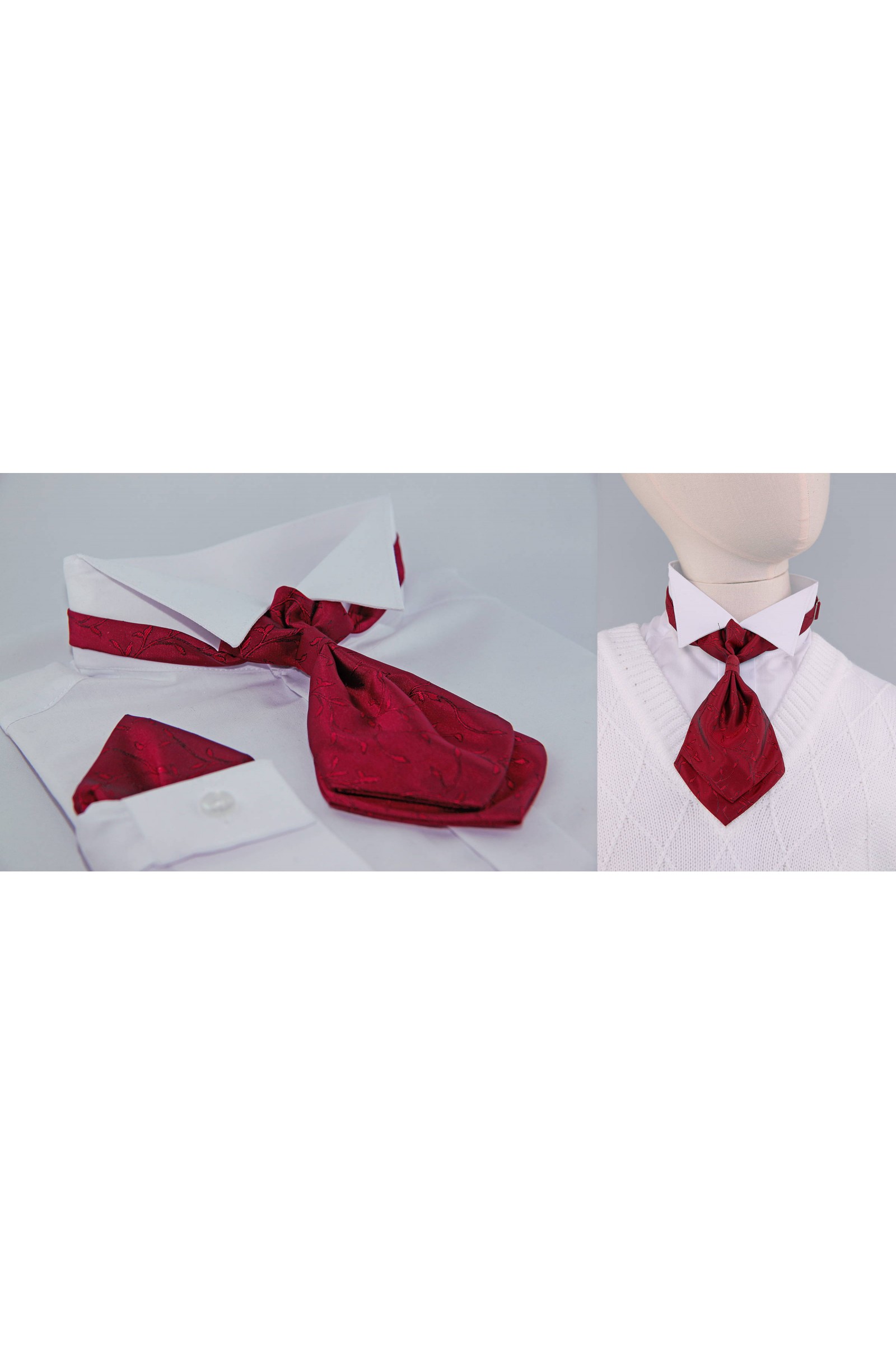 Noeud papillon pour communion UK-MKbr-bordeaux - obraz 3