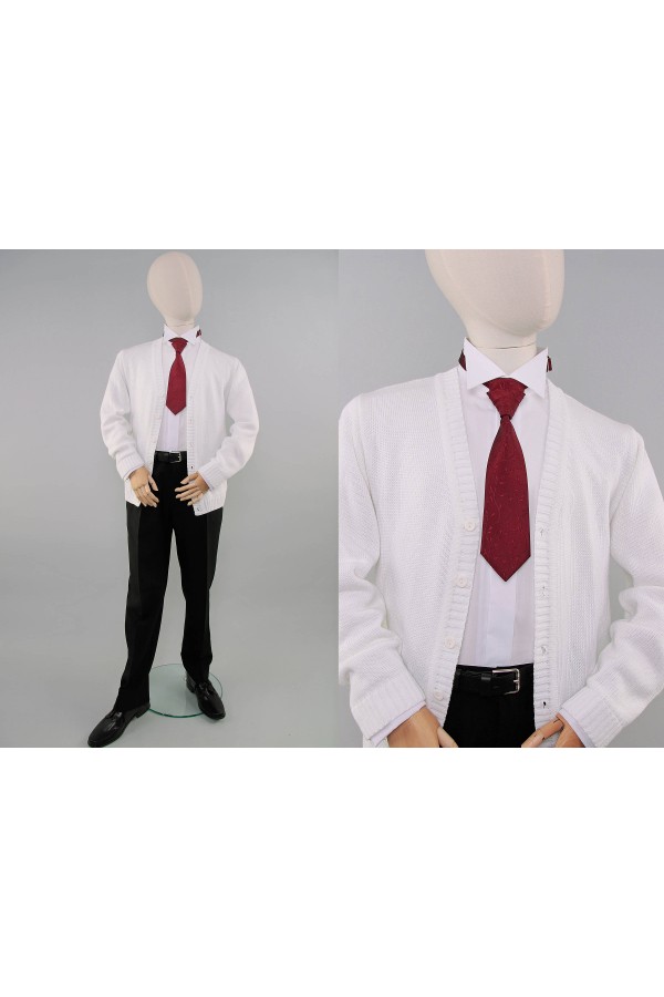 Communion necktie UK-KRbr2 maroon - obraz 2