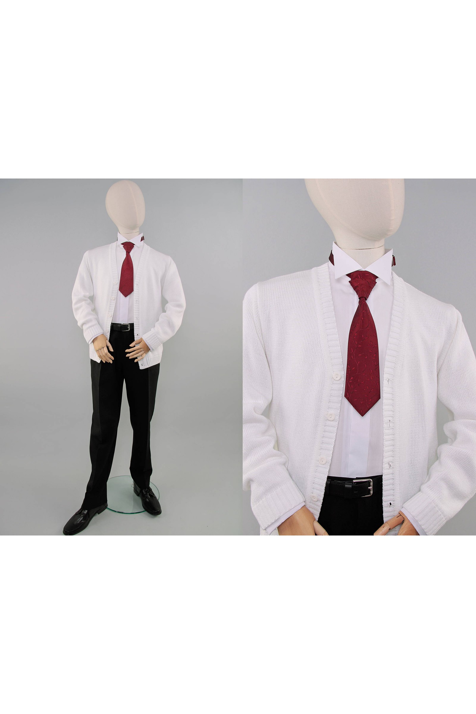 Communion necktie UK-KRbr2 maroon - obraz 2