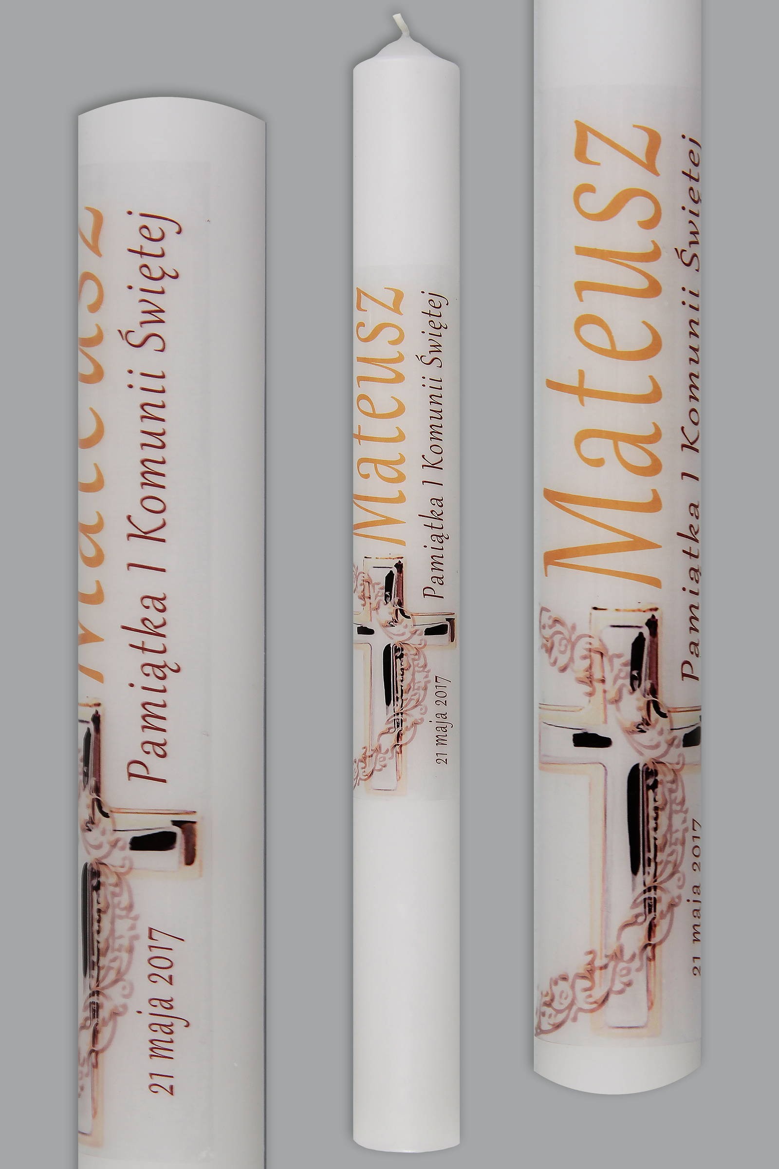 Communion candle for personalization UK-SW-KN1e/ch Communion candle for personalization UK-SW-KN1e/ch - obraz 0