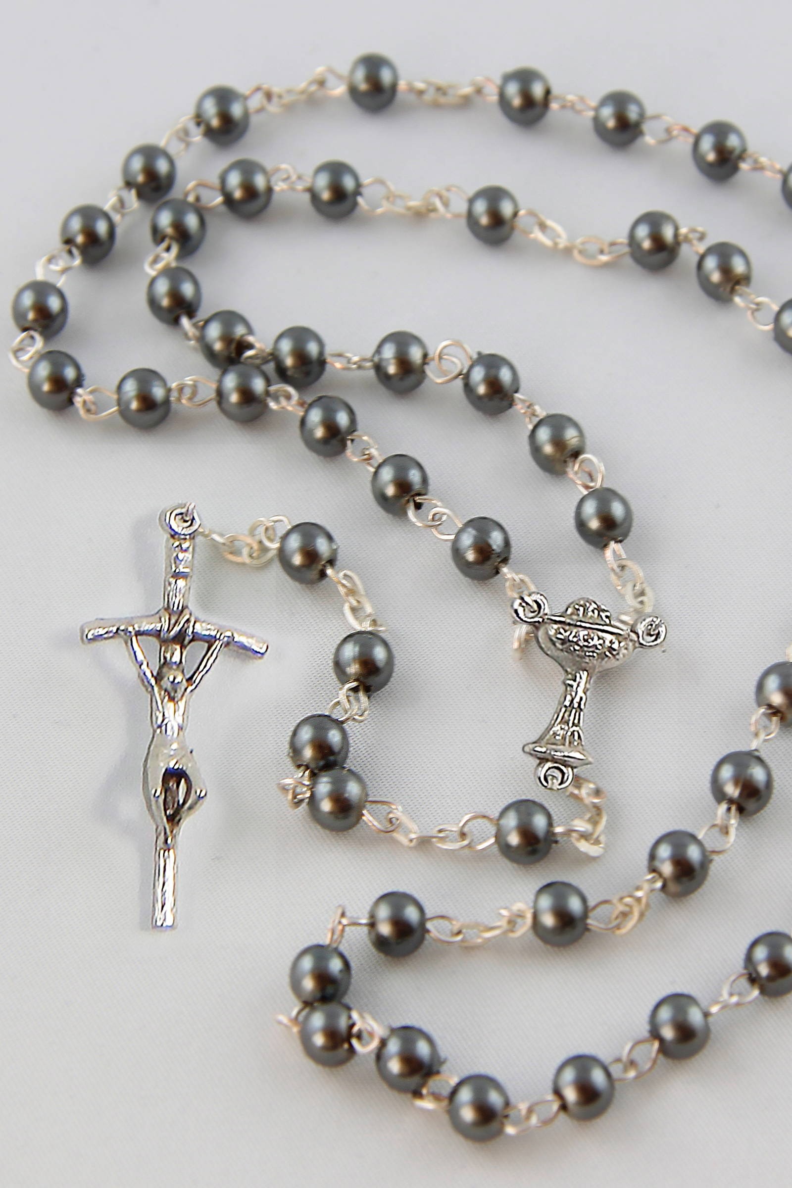 Chapelet de communion - perle graphite UK-PG Chapelet de communion - perle graphite UK-PG - obraz 0