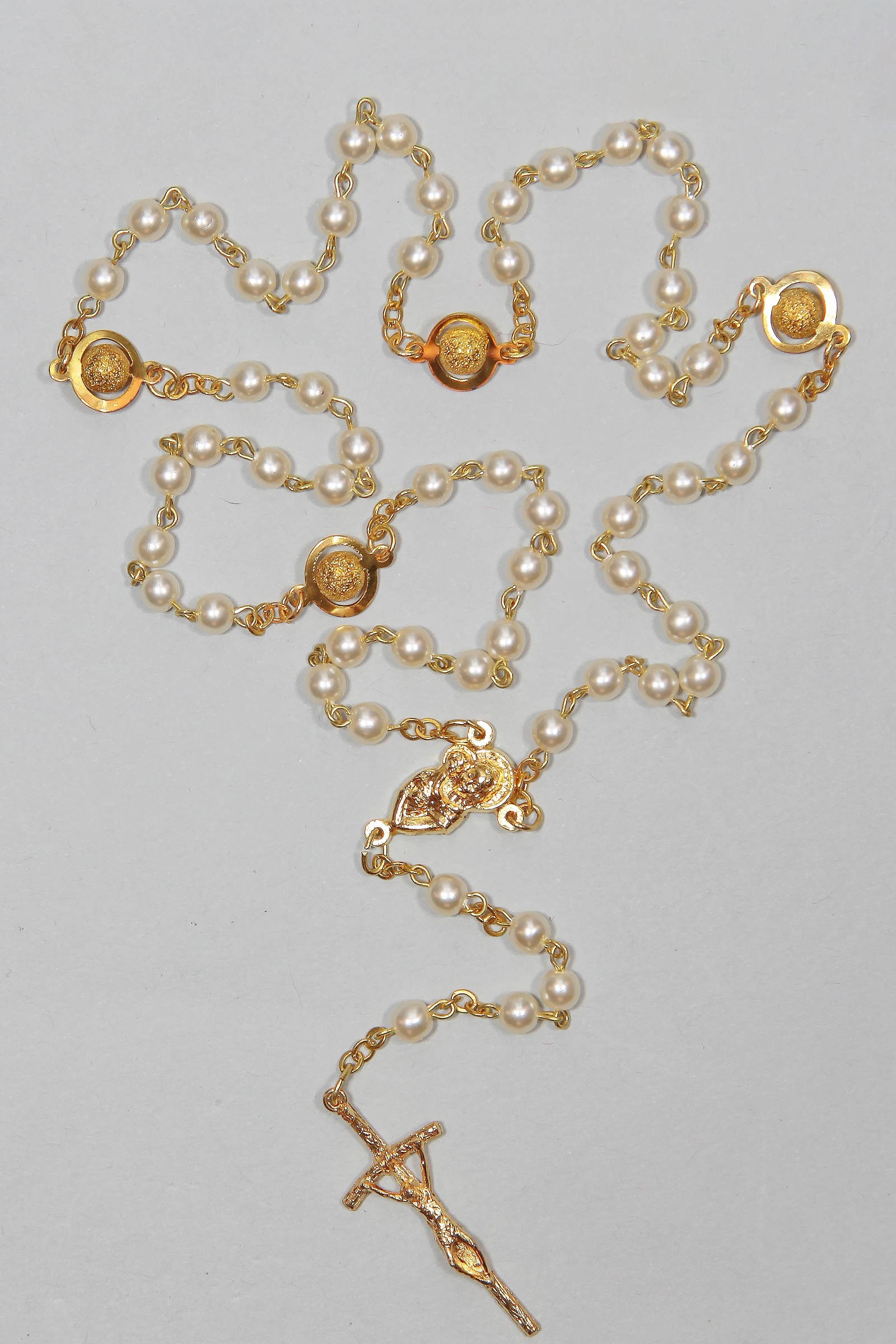 Communion rosary - pearl of gold UK-PZ Communion rosary - pearl of gold UK-PZ - obraz 1