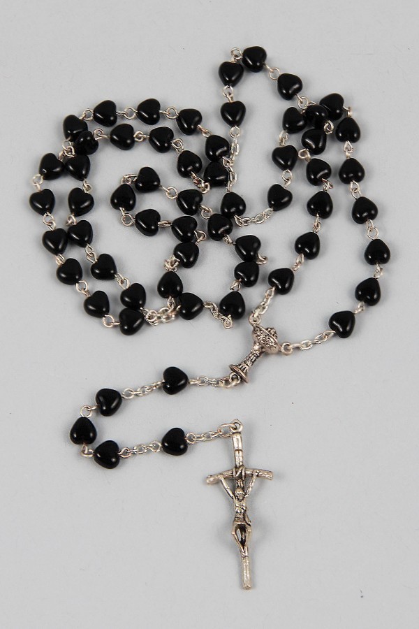 Chapelet de communion - coeur noir RU-RS Chapelet de communion - coeur noir RU-RS - obraz 1