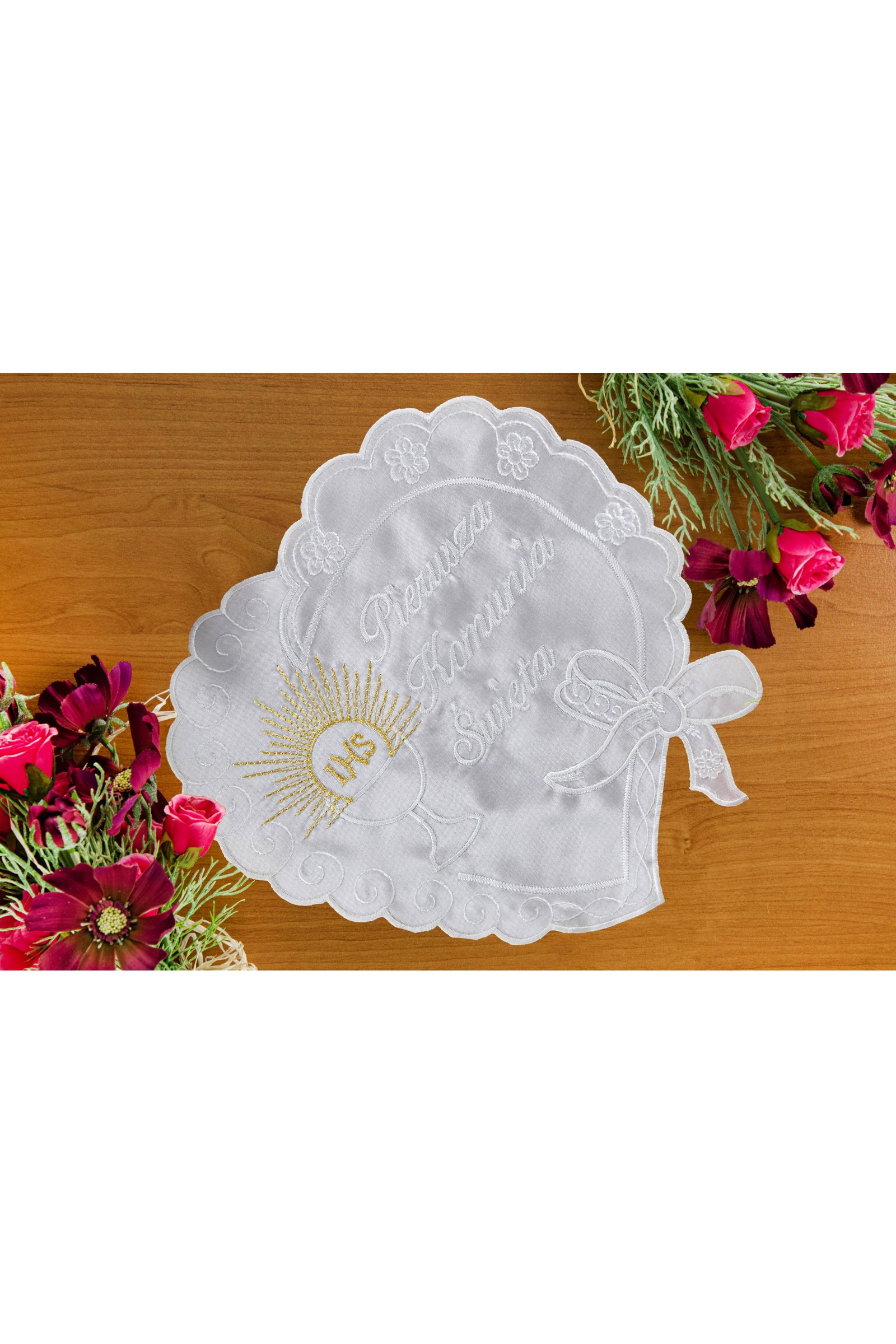 Embroidered communion handkerchief UK-CH1 Embroidered communion handkerchief UK-CH1 - obraz 1
