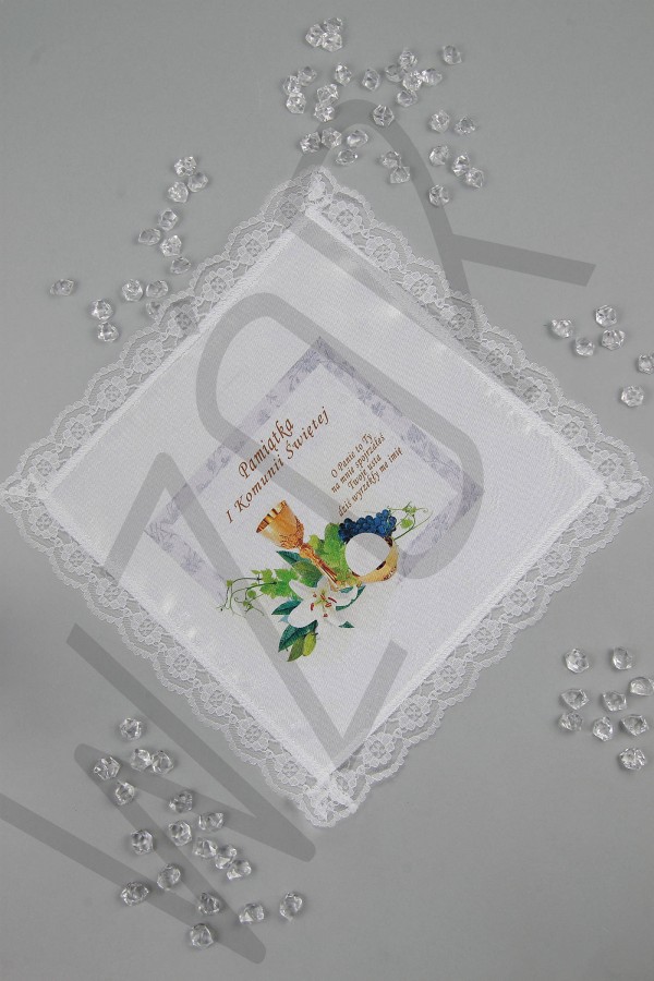 Communion handkerchief with graphic UK-CHG 12 Communion handkerchief with graphic UK-CHG 12 - obraz 1
