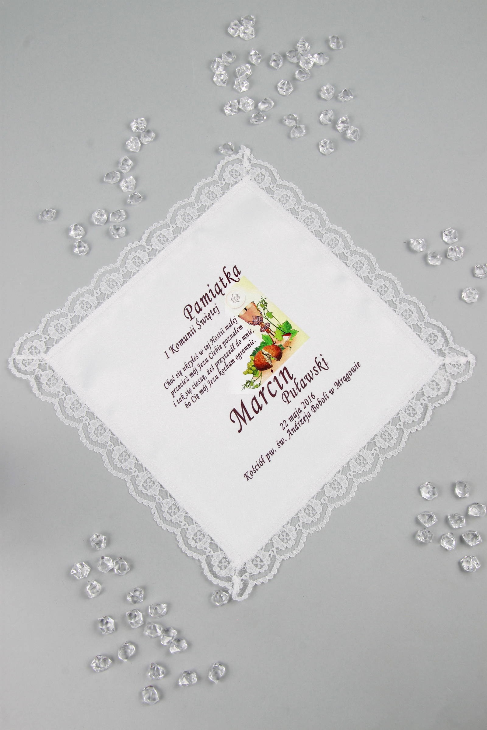 Mouchoir de communion personnalisé avec graphique UK-CHGI 5 Mouchoir de communion personnalisé avec graphique UK-CHGI 5 - obraz 1