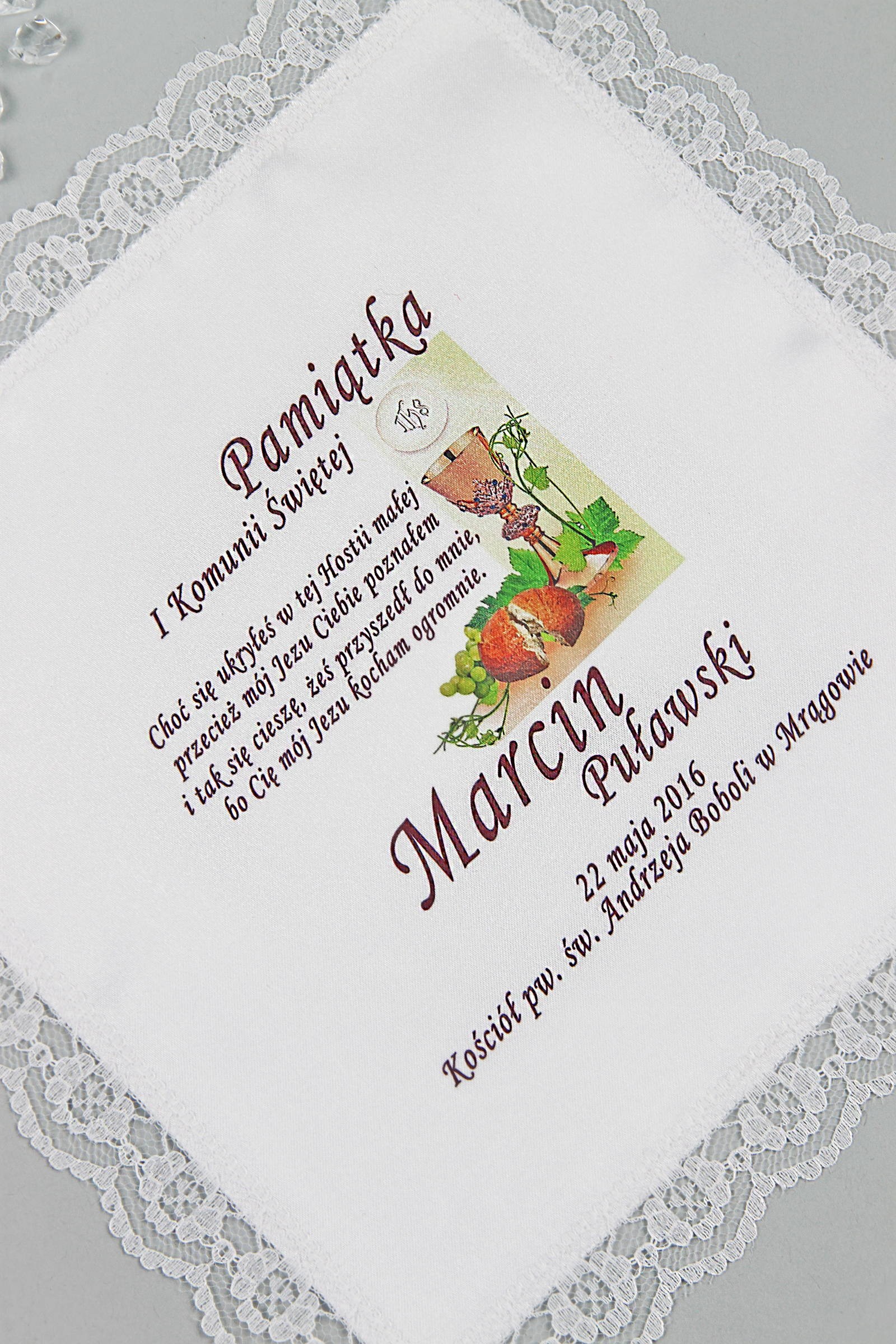 Mouchoir de communion personnalisé avec graphique UK-CHGI 5 Mouchoir de communion personnalisé avec graphique UK-CHGI 5 - obraz 0