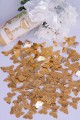 Communion table decorations - confetti golden butterflies - obraz 1