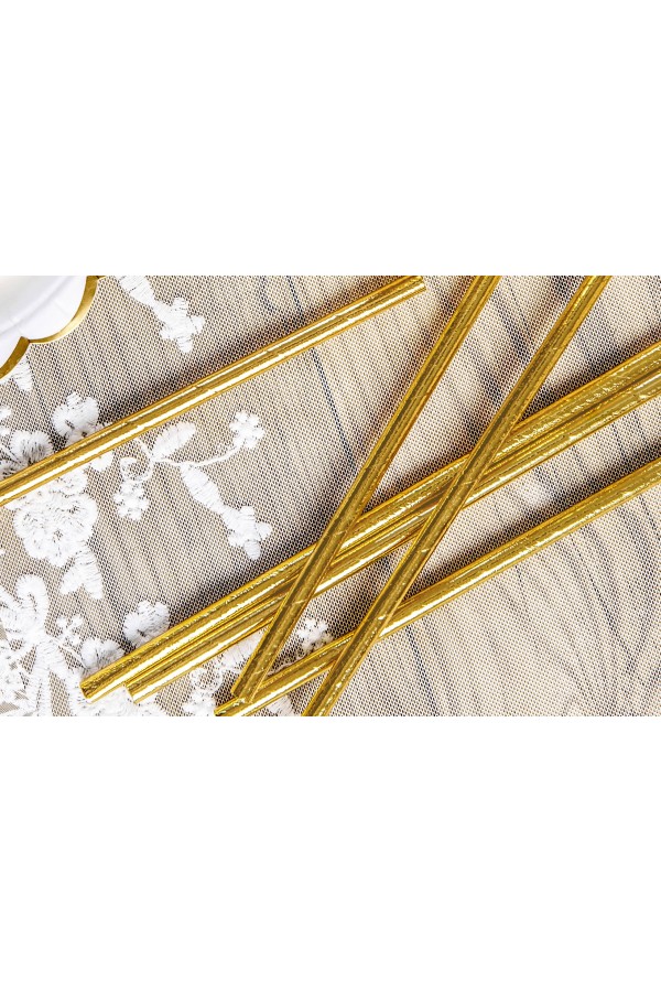 Communion decorations - golden straws - obraz 2