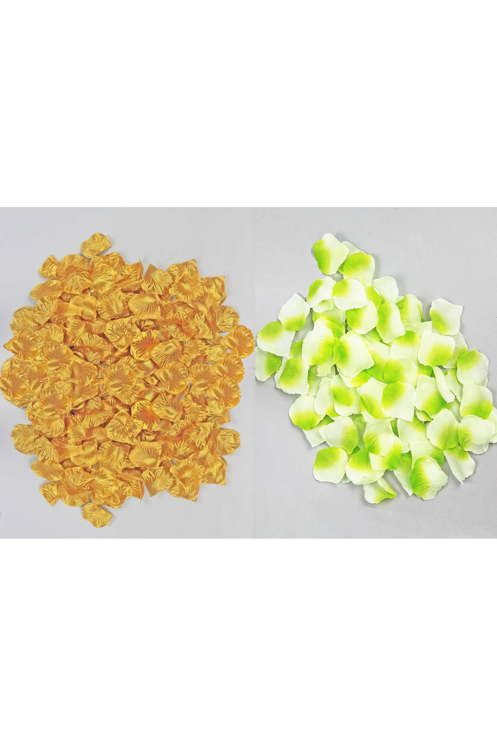 Communion table decorations - set of gold and green rose petals - obraz 3