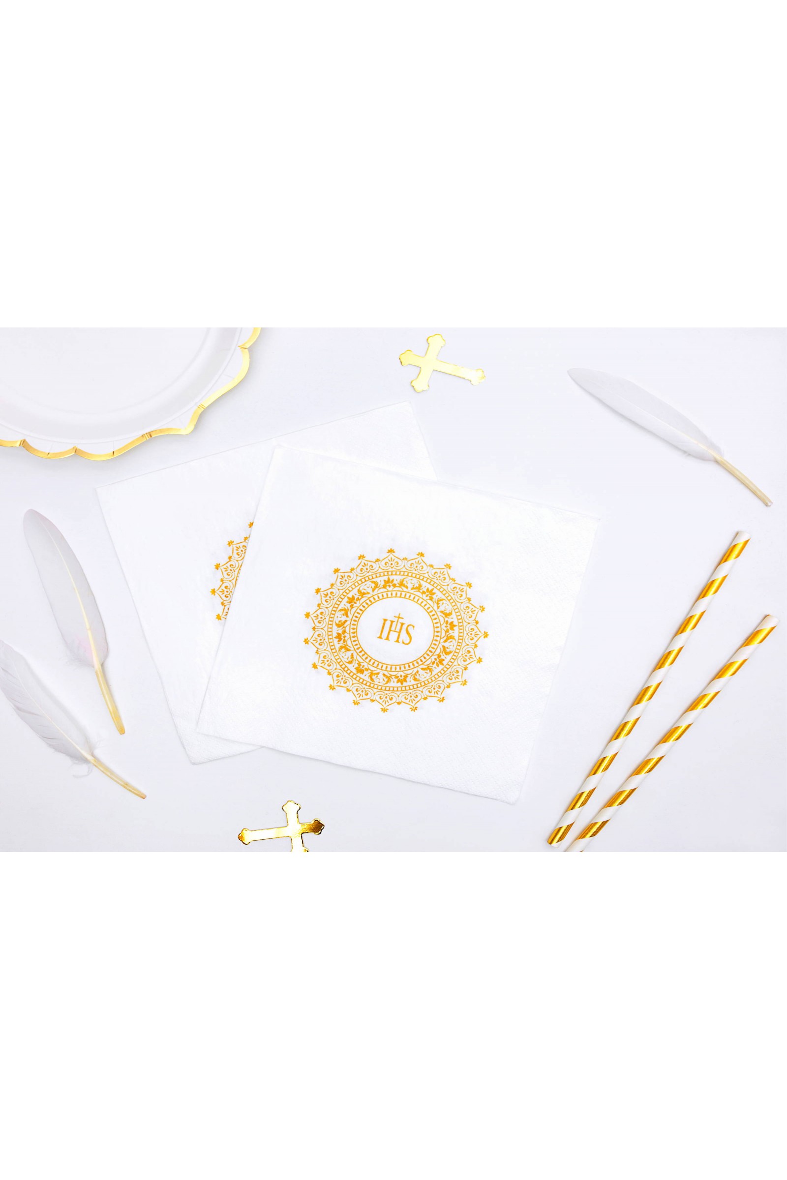 Serviettes de communion 5 - motif rosette - obraz 2