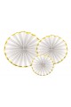 Communion decorations - rosettes with gold border - set - obraz 2