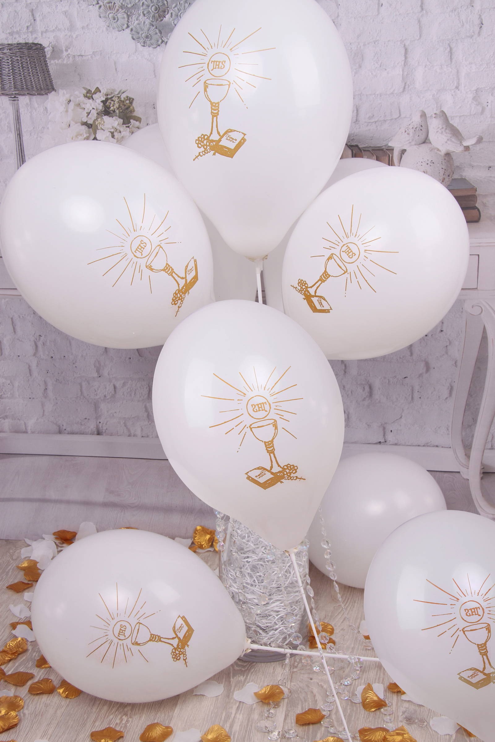 Ballons de communion - blancs - obraz 0