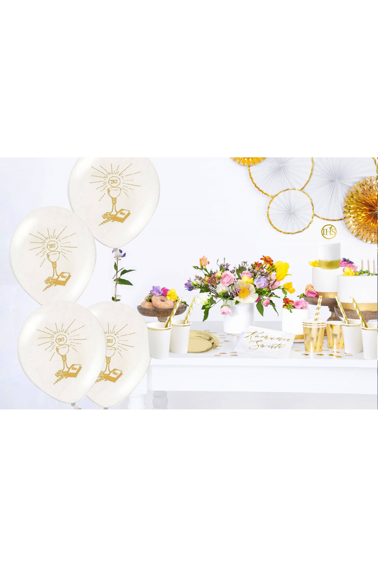 Ballons de communion - blancs - obraz 3