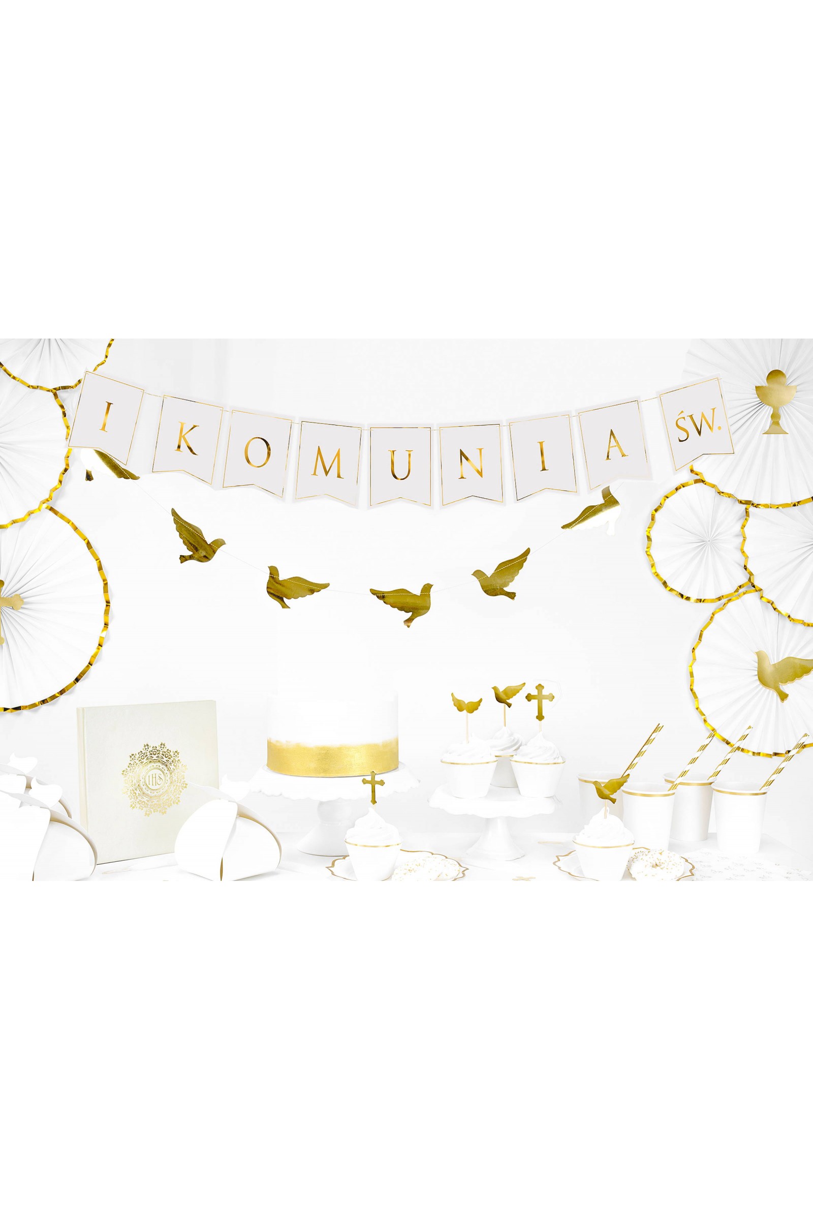 Communion garland - golden letters Communion garland - golden letters - obraz 3
