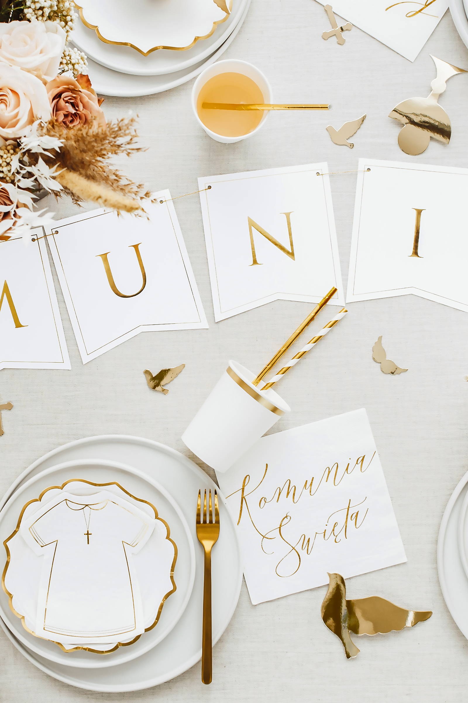 Communion garland - golden letters Communion garland - golden letters - obraz 6