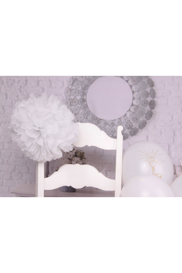 Communion chair ornament made of paper - white Communion chair ornament made of paper - white - obraz 3