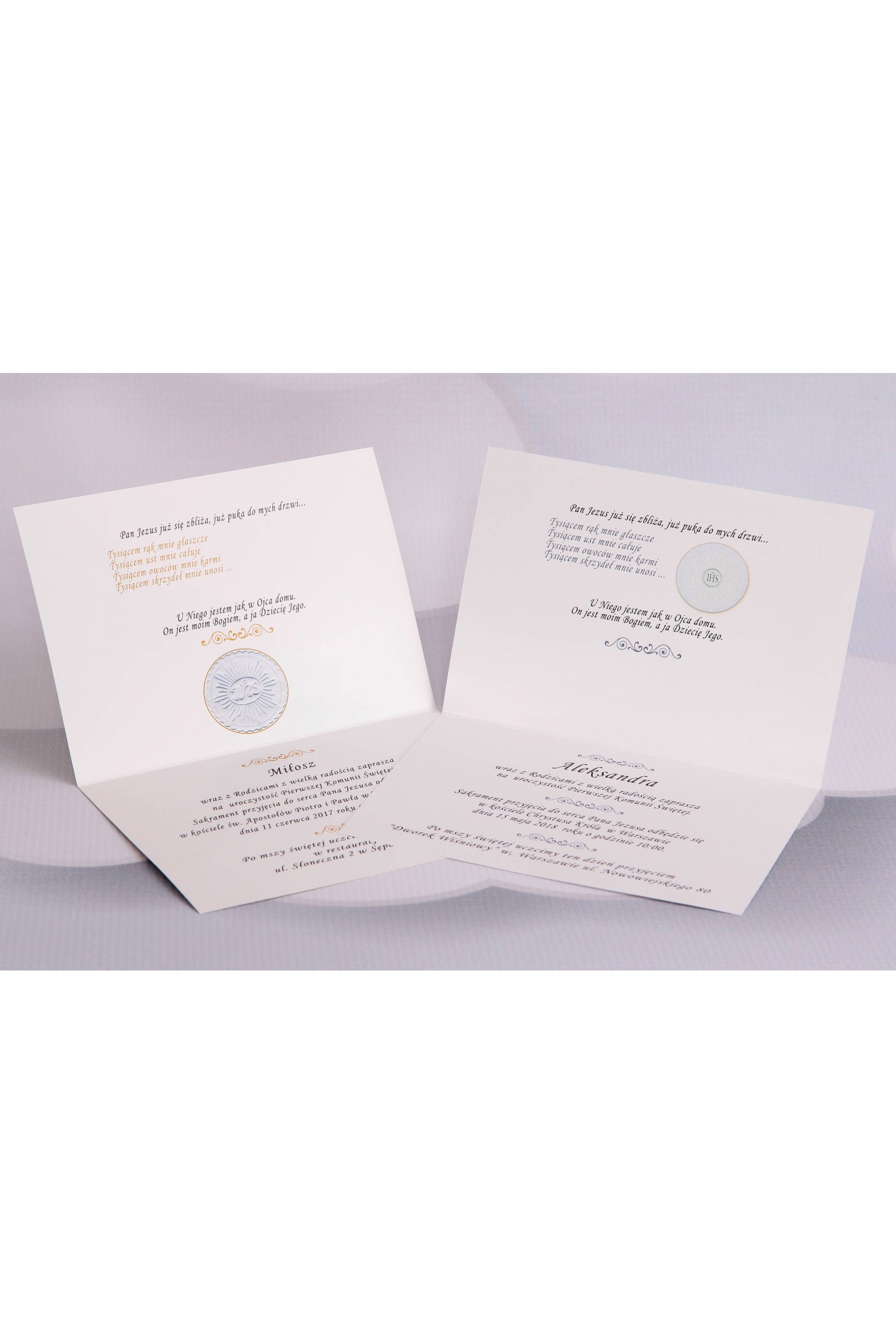 Personalized popular communion invitations - Host 1 (a,b) Personalized popular communion invitations - Host 1 (a,b) - obraz 3