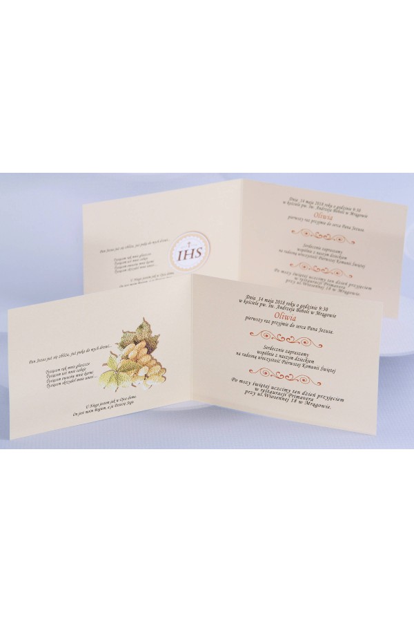 Invitations de communion populaires personnalisées - Toile 2 (a,d) Invitations de communion populaires personnalisées - Toile 2 (a,d) - obraz 3