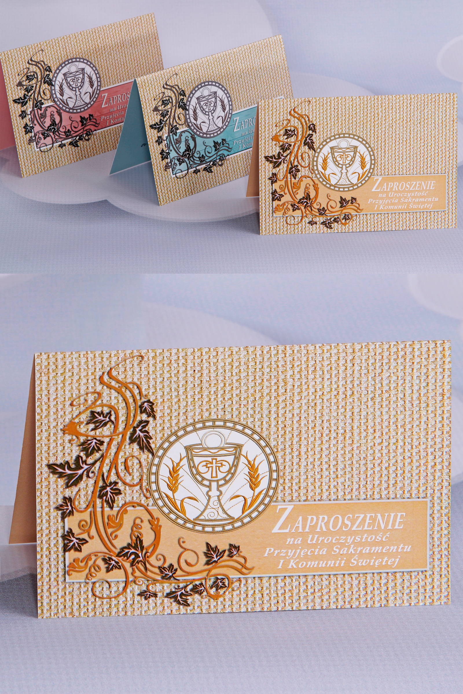 Invitations de communion populaires personnalisées - Canvas 3 (a,b,c) Invitations de communion populaires personnalisées - Canvas 3 (a,b,c) - obraz 0