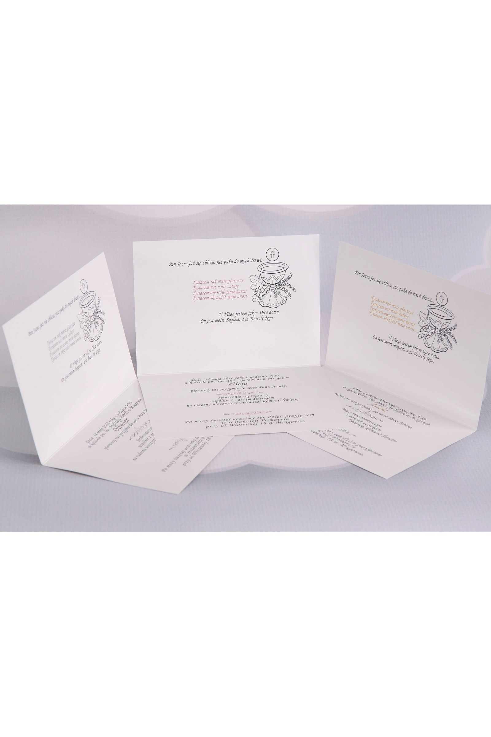 Personalized popular communion invitations - Canvas 4 (a,b,c) Personalized popular communion invitations - Canvas 4 (a,b,c) - obraz 3