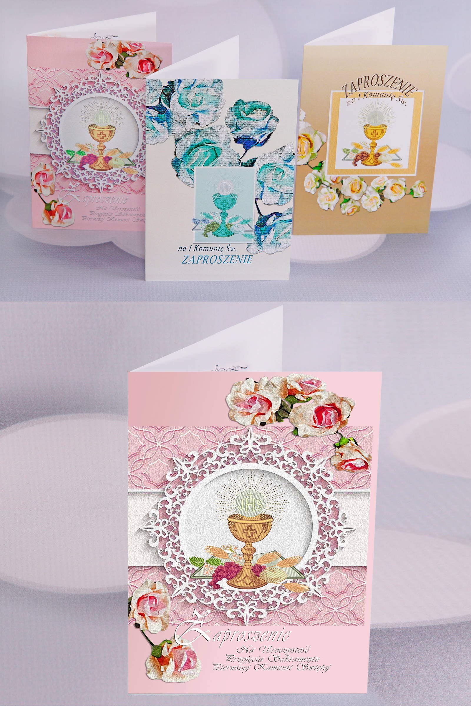 Invitations de communion populaires personnalisées - Rosa 1 (a,b,c) Invitations de communion populaires personnalisées - Rosa 1 (a,b,c) - obraz 0