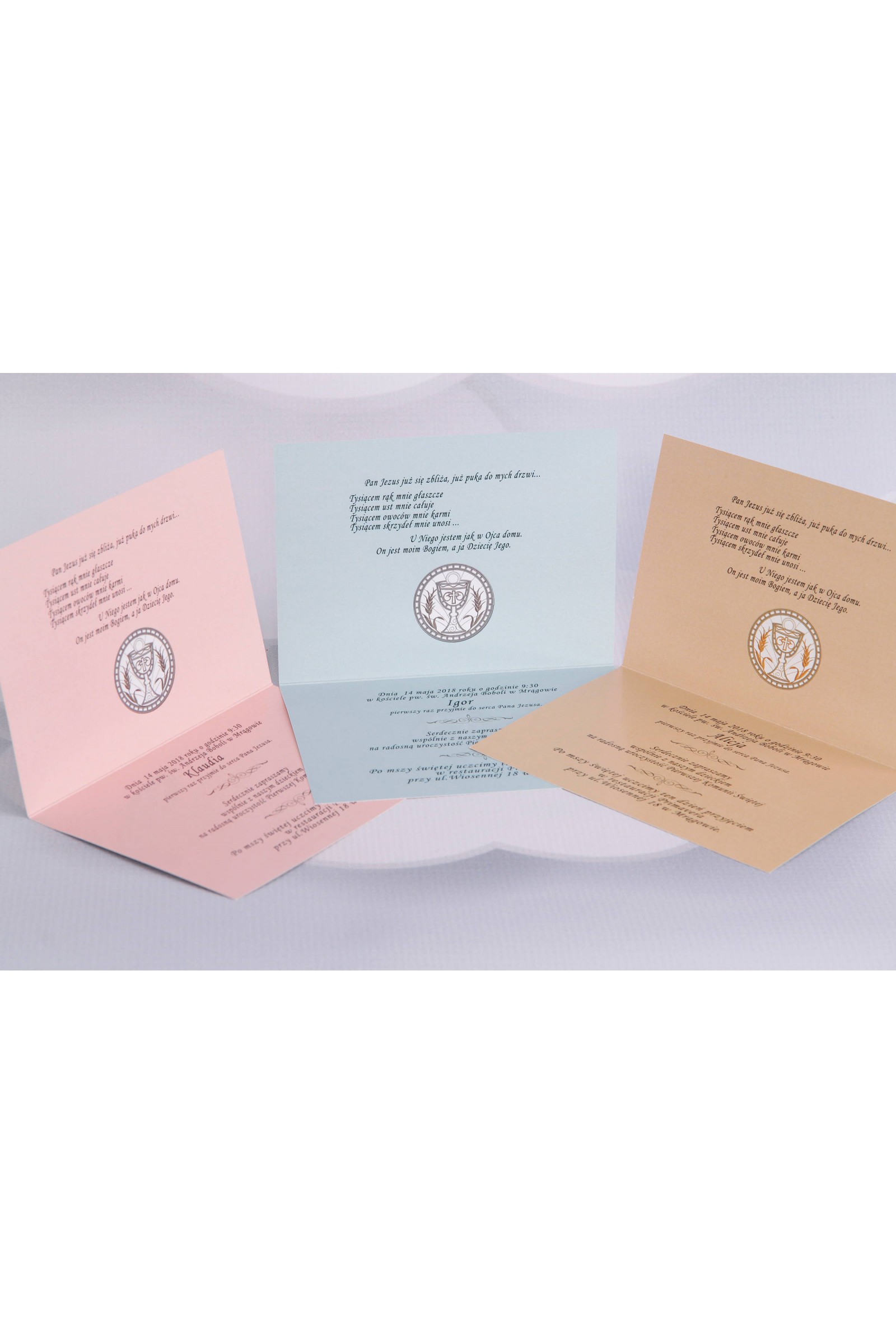 Invitations de communion populaires personnalisées - Canvas 3 (a,b,c) Invitations de communion populaires personnalisées - Canvas 3 (a,b,c) - obraz 3