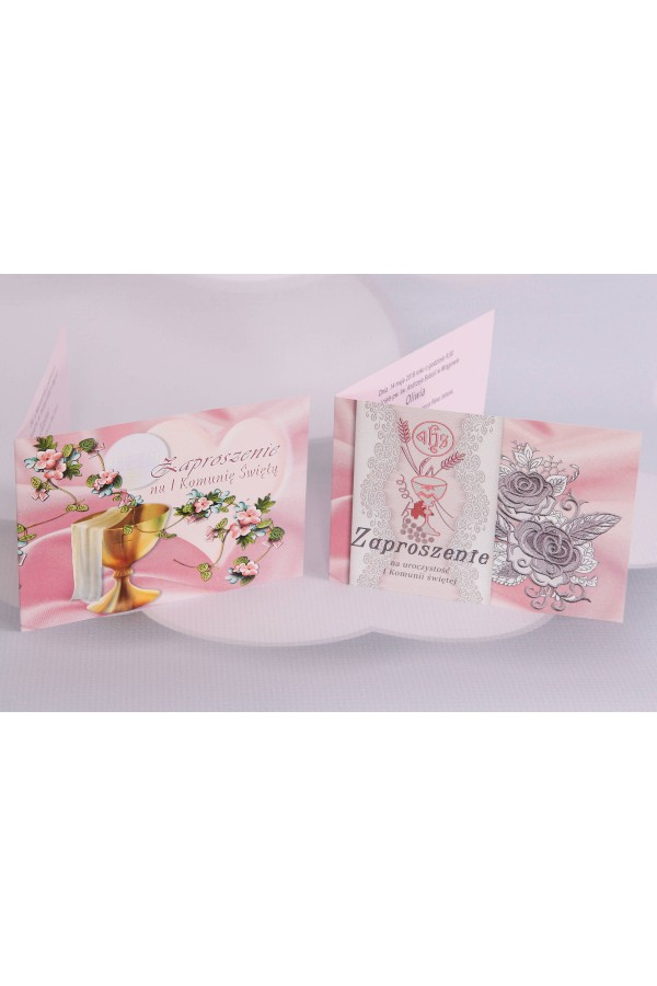 Personalized popular communion invitations - Satin 3 (a,b) Personalized popular communion invitations - Satin 3 (a,b) - obraz 1